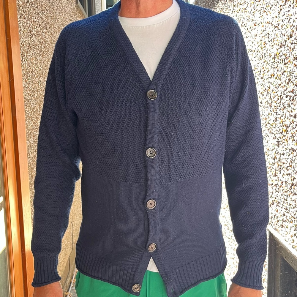 Classic Navy Cardigan for Men